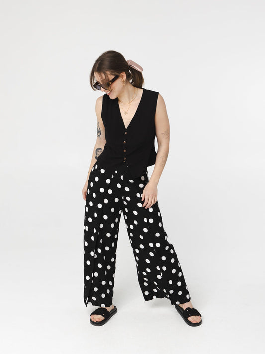 Pantalon Dubai - Pois noir