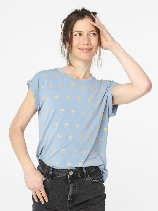 T-shirt Lisbonne - Bleu gris cactus