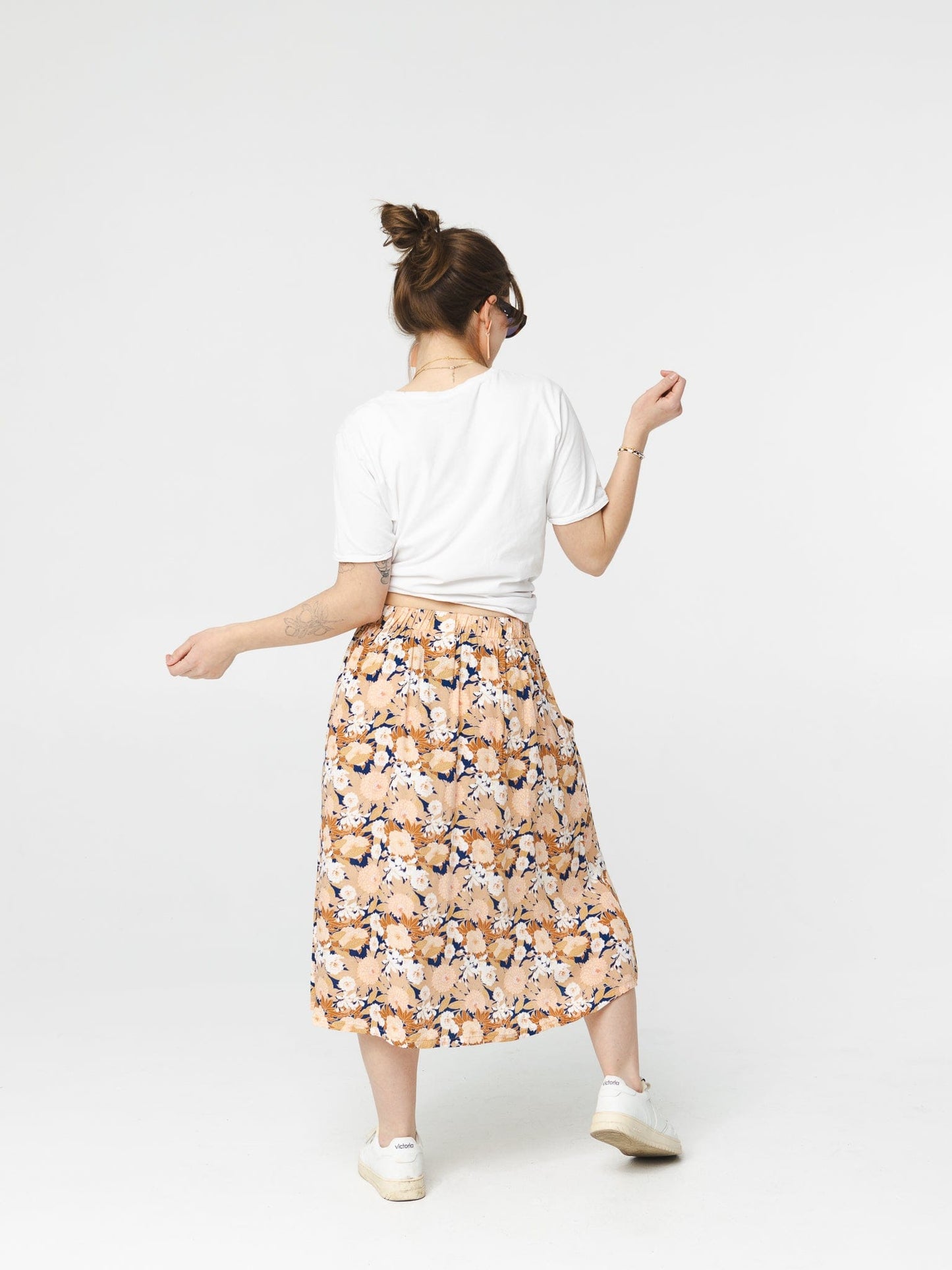 Orchidée Skirt - Blue Checks 